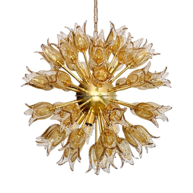 Murano Glass Sputnik Chandelier in the style of Toni Zuccheri, 1990s For Sale