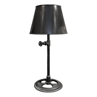 Vintage Lawson Industrial Iron Table Lamp For Sale