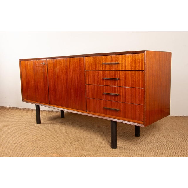 French Style Modernist Sideboard in Rosewood by Tricoire and Vecchione for Meubles TV, 1960s For Sale - Image 15 of 18