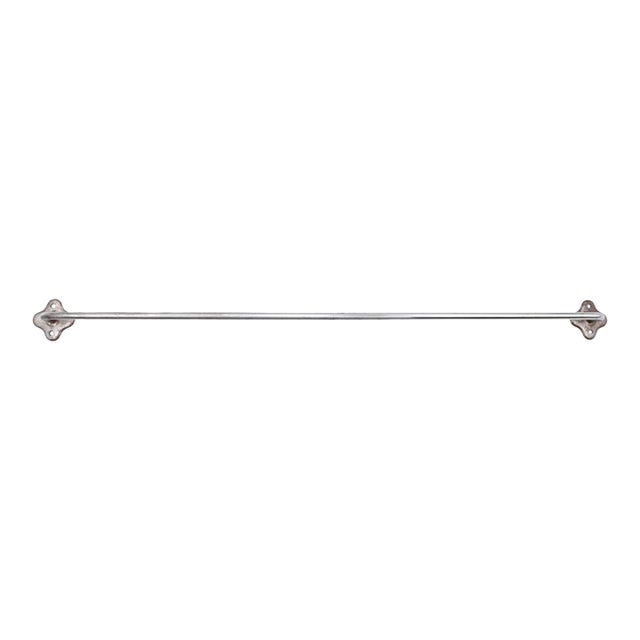Vintage 25.25 In. Nickel Finish Steel Towel Bar For Sale
