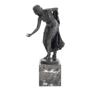 Walter Schott "Die Kugelspielerin" Bronze For Sale