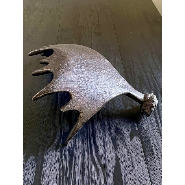 Bronze Vintage Moose Antler Centerpiece Tray, Bronze Metel For Sale - Image 8 of 8