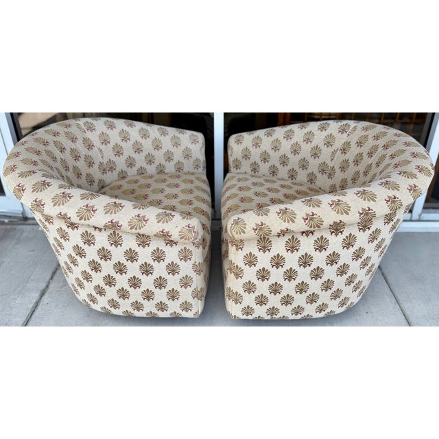 French Country French Country Style Swivel Chairs/a Pair For Sale - Image 3 of 7