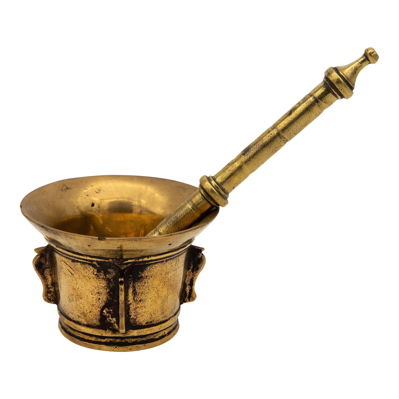 Antique Vintage Brass Mortar and Pestle | Chairish