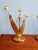1950s Mid-Century Brass Table Lamps with Floral Decoration, 1950s, Set of 2 For Sale - Image 5 of 15