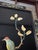 Vintage Chinese Five-Panel Black Lacquer Hardstone Inlaid Crane Room Divider Screen For Sale - Image 12 of 12