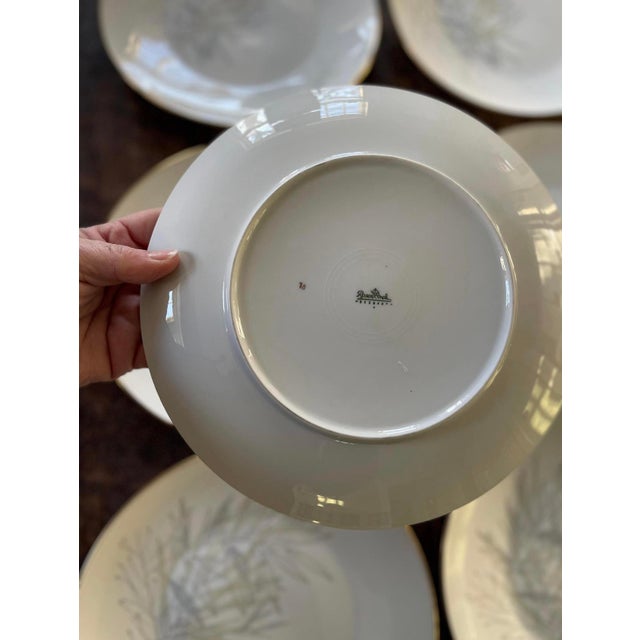 Vintage Mid-Century Modern Rosenthal 9.75” Plates in Loewry Grasses Pattern - Set of Seven (7) For Sale In Chicago - Image 6 of 11