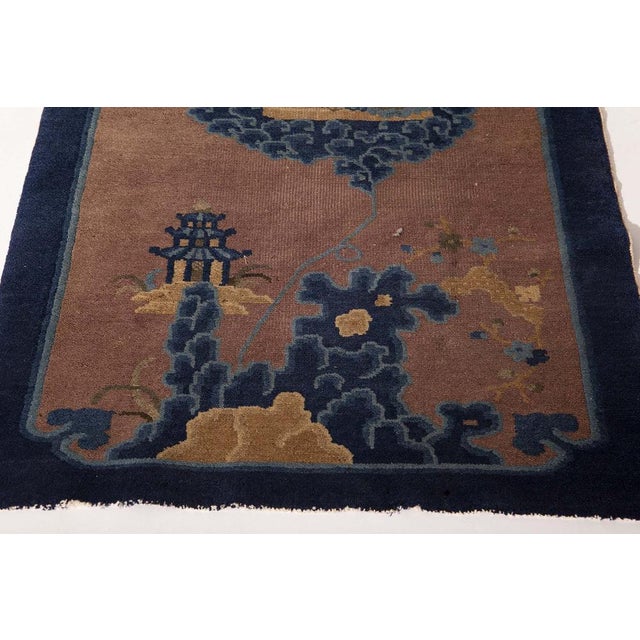 Blue Antique Late Ming Rug with Emperor on Clouds, 1800 For Sale - Image 8 of 10
