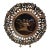 Vintage Egyptian Brass and Copper Metalworks Plate With Pharaoh and Queen For Sale