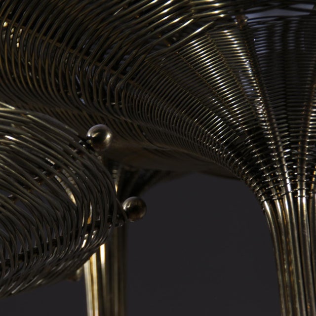 Brass Papyrus Floor Lamp by Nucci Valsecchi, Italy, 1970s For Sale - Image 16 of 18
