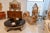 2020s Italian Cherry Wood Cheval Mirror With Gold Leaf Accents For Sale - Image 5 of 5
