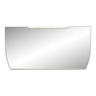 Osvaldo Borsani Attr, Monumental Wall Mirror, Tinted Mirror, Brass, Italy, 1940s For Sale
