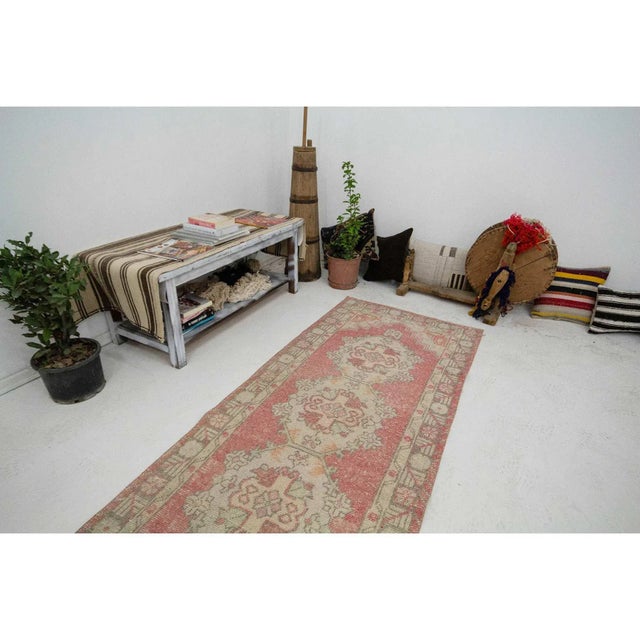 Vintage Distressed Turkish Runner- 3′ × 9′ For Sale In Los Angeles - Image 6 of 7
