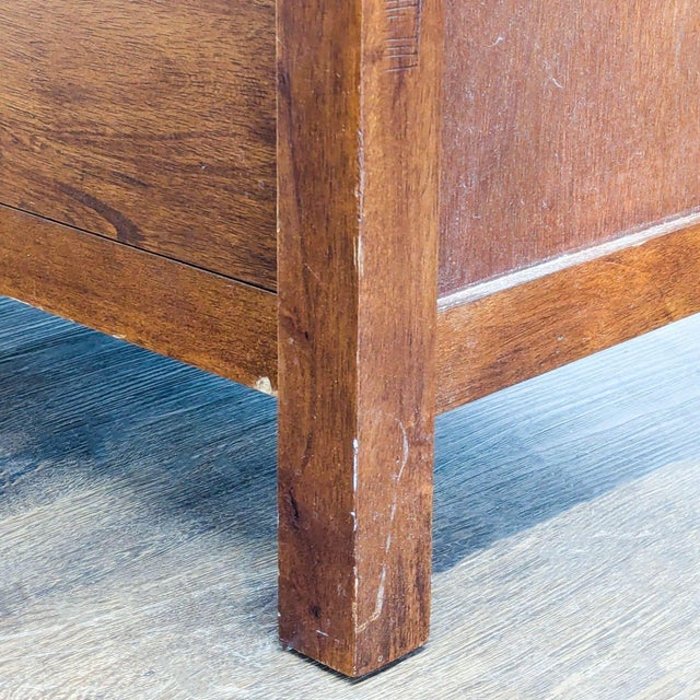 Solid Wood 3-Drawer Dresser in Rich Brown Finish For Sale - Image 9 of 9