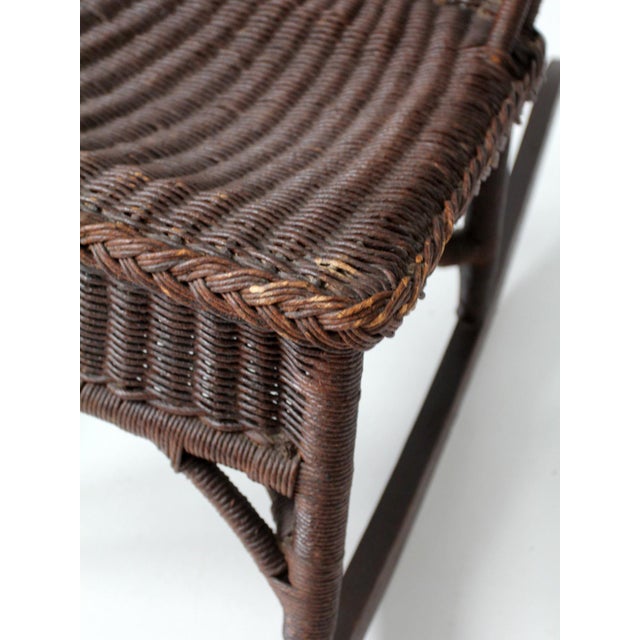 Antique Victorian Wicker Rocking Chair For Sale - Image 6 of 18