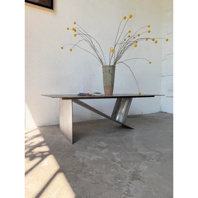Silver Handcrafted Metal Coffee Table, 1970s For Sale - Image 8 of 18