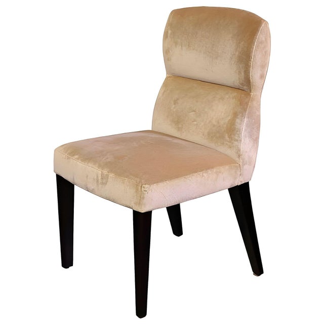 Contemporary 1990s Dakota Jackson "Oh!" Velvet Side Chair For Sale - Image 3 of 4
