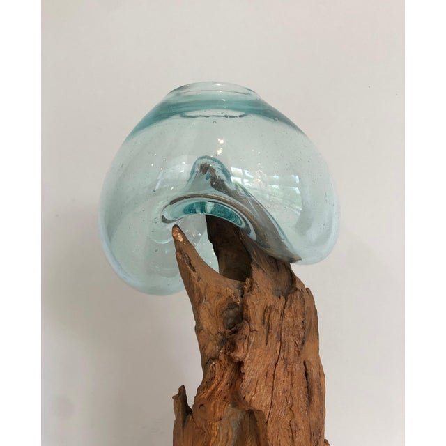 1980s Wood and Glass Vases - a Pair For Sale - Image 11 of 12