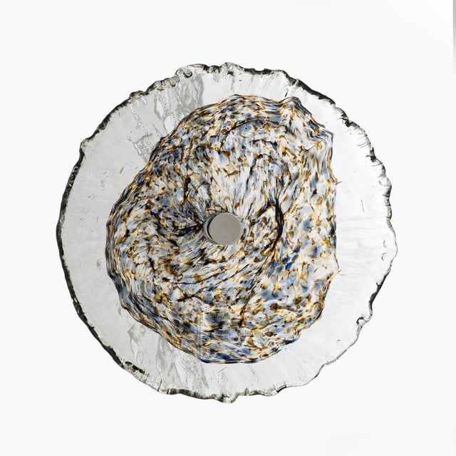 Mid-Century Modern Italian Murano Glass Pendant attributed to AV Mazzega, 1970s For Sale - Image 7 of 8