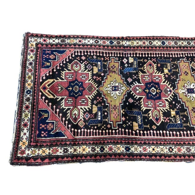 19th Hand Knotted Caucasian Kazak Gallery Runner Rug 4' 8" by 9' 1" For Sale - Image 9 of 10