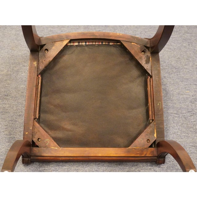 Vintage Antique Solid Mahogany Duncan Phyfe Style Dining Side Chair For Sale - Image 11 of 11