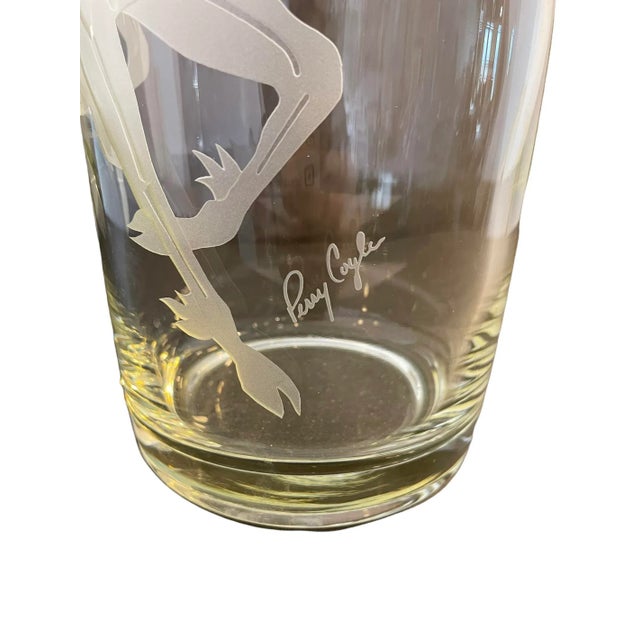 Contemporary Large Decorative Art Glass Unicorn Vase Signed Perry Coyle For Sale - Image 3 of 13