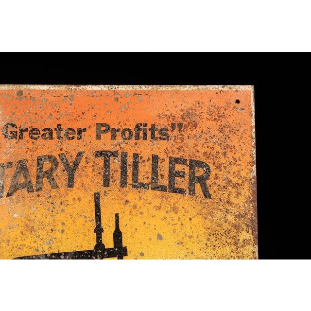 1920s Seaman Rotary Tiller Tin Advertising Sign For Sale - Image 4 of 7