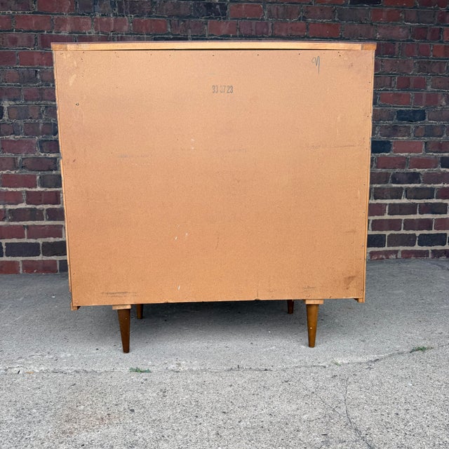 1960s Johnson Carper Mid-Century Modern Walnut Highboy Dresser For Sale - Image 11 of 12