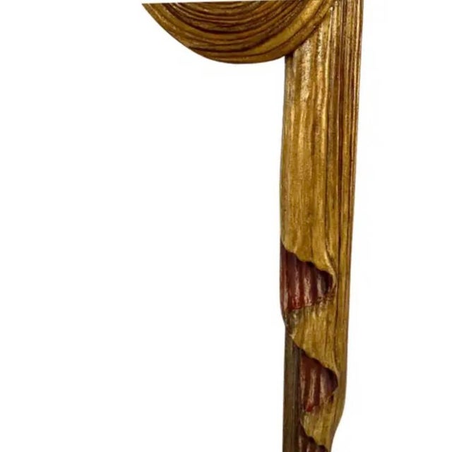 English Regency Style Carved Gilt Swag Mirrors, a Pair For Sale In Tampa - Image 6 of 10