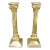 Pair of 1980s Solid Brass Ornate Neoclassical Corinthian Column Candle Holders For Sale