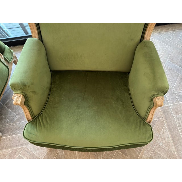 Antique French Wing Armchairs, 1880, Set of 2 For Sale - Image 9 of 14