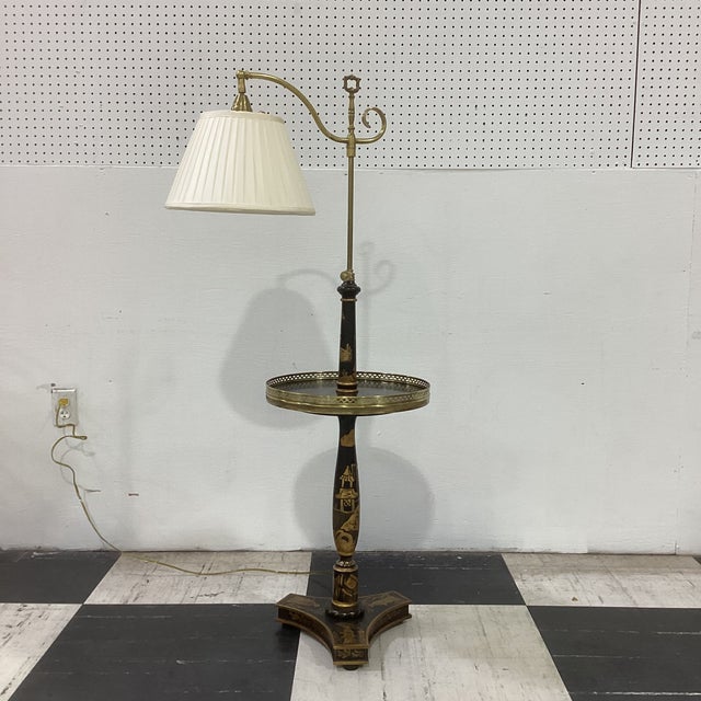 Late 20th Century Frederick Cooper Chinoisserie Floor Lamp With Integrated Table For Sale In Atlanta - Image 6 of 11