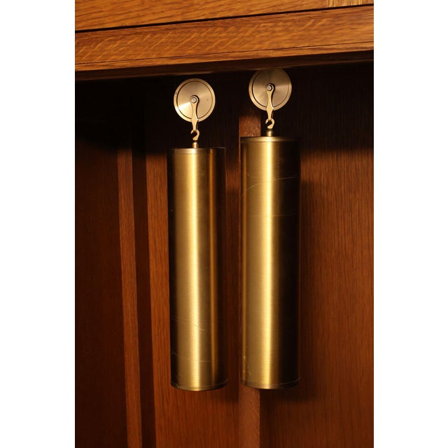 Stickley Mission Collection Oak Tall Case Clock For Sale - Image 10 of 18