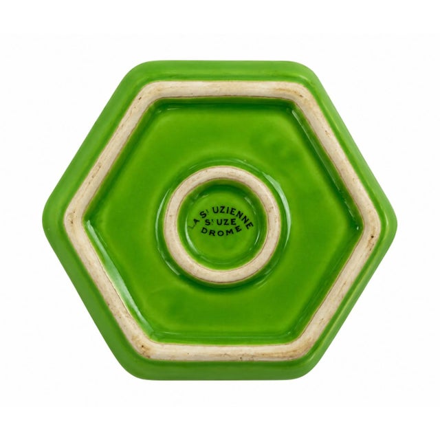 Vintage Cafe De La Paix Paris Green Ceramic Ashtray For Sale In Washington DC - Image 6 of 10
