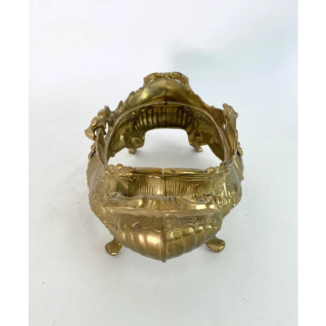 Vintage French Brass Jardiniere For Sale - Image 9 of 10