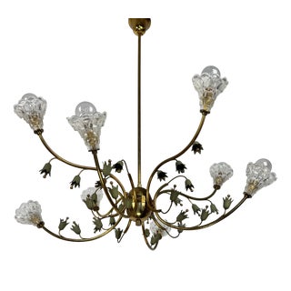 Mid-Century Modern Florentine Sputnik Eight-Arm Chandelier, 1950s For Sale