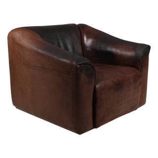 Vintage DS47 Lounge Chair in Patinated Leather from de Sede For Sale