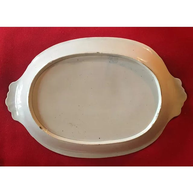 Blue Large Antique Early 19th Century Georgian Staffordshire Pearlware Blue Platter For Sale - Image 8 of 12