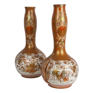 Antique Japanese Vases, 1890, Set of 2 For Sale