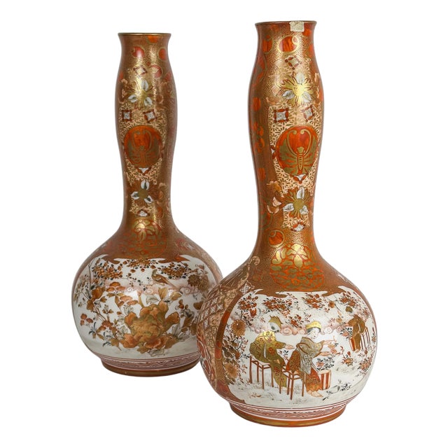 Antique Japanese Vases, 1890, Set of 2 For Sale