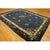1900s Floral Deco Blue Navy Antique Chinese Peking Room Size Knotted Wool Rug For Sale - Image 4 of 11