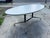 Mid-Century Modern Vintage Oval Conference Table with Herman Miller Attributed Aluminum Segmented Base For Sale - Image 3 of 11