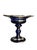 Cobalt Hand Painted Glass Compote For Sale - Image 4 of 10