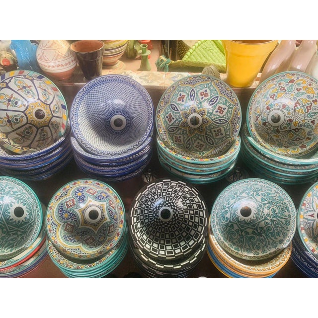 Moroccan Handmade Ceramic Sinks by Boho Design Artisan For Sale - Image 11 of 11