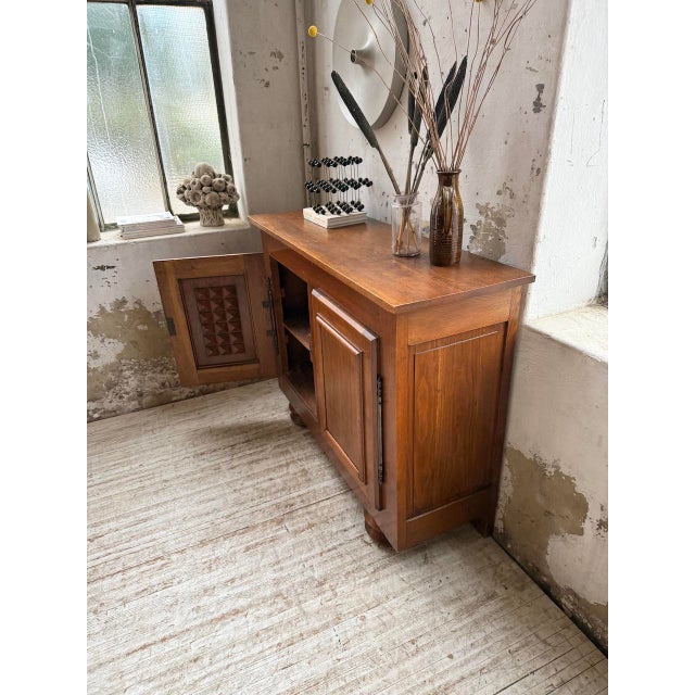 Brown Oak Furniture in the style of Dudouyt, 1940s For Sale - Image 8 of 18