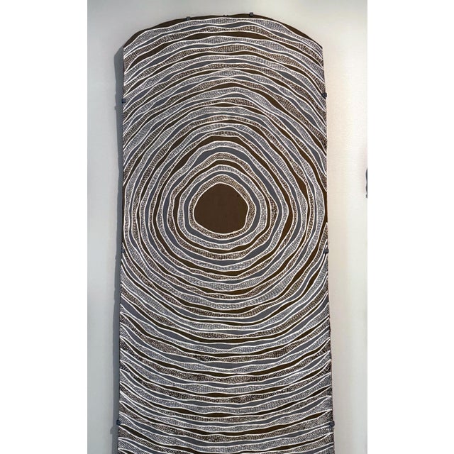 2000 - 2009 Contemporary Aboriginal Art on Bark by Gunybi Ganambarr Provenance For Sale - Image 5 of 17