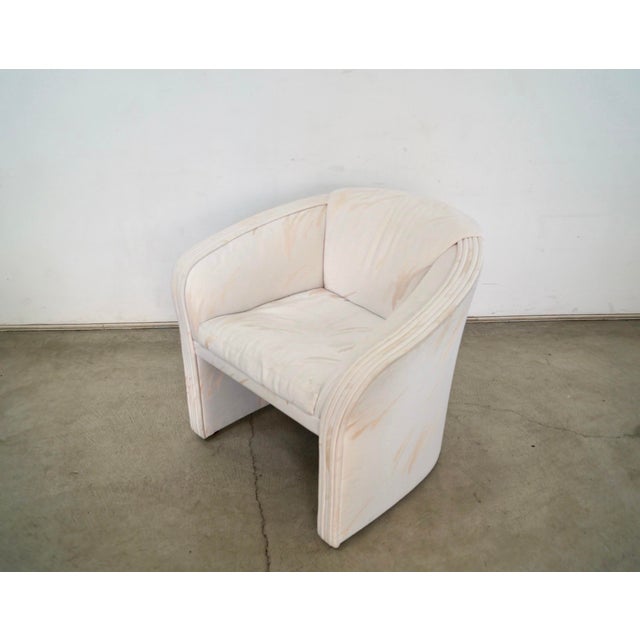 1980’s Art Deco Barrel Back Club Chair For Sale In Los Angeles - Image 6 of 12