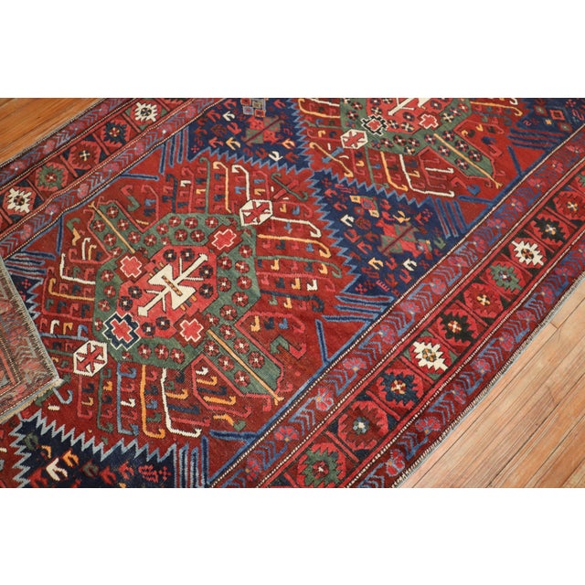 Antique Zabihi Collection Russian Zeychour Gallery Rug - 4'10" x 11'7" For Sale - Image 9 of 9