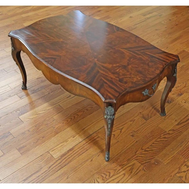 Theodore Alexander Mahogany French Style Cocktail Coffee Table For Sale - Image 9 of 13