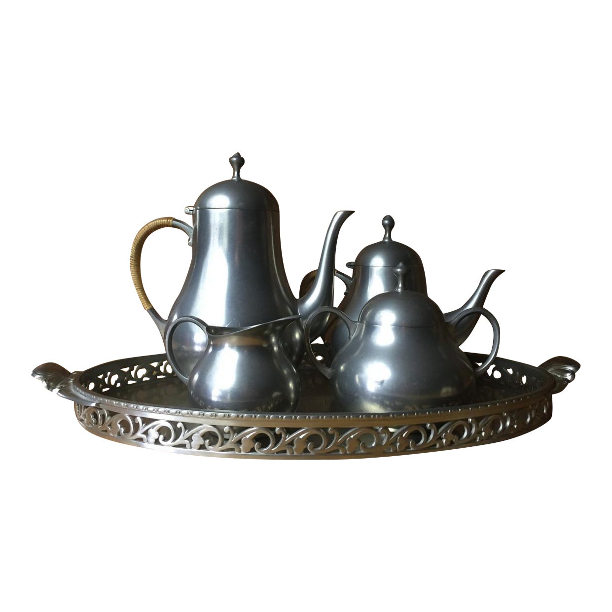 MidCentury Royal Holland Pewter Coffee Tea Set Chairish